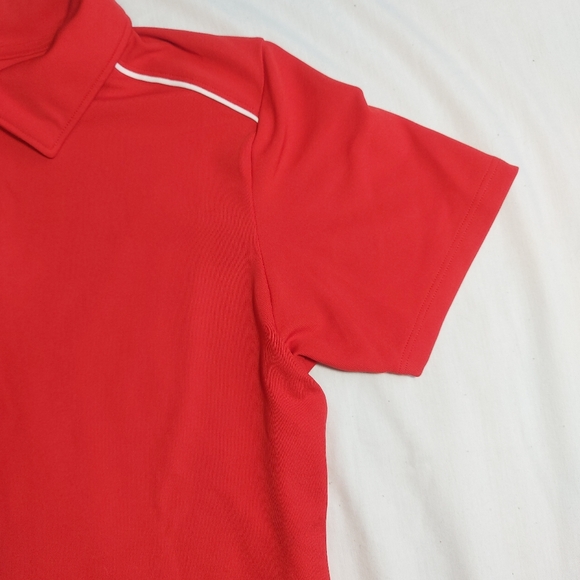 Under Armour Heatgear Red Short Sleeve Button Collar Golf Shirt, medium - Picture 4 of 11